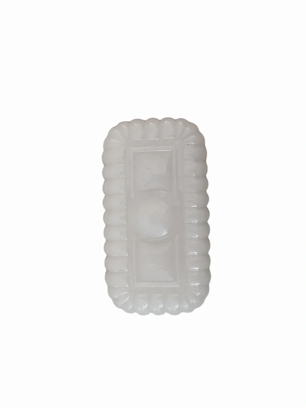 Vintage White Milk Glass Butter Dish | Embossed Cottage Farmhouse Style